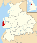 Blackpool UK locator map